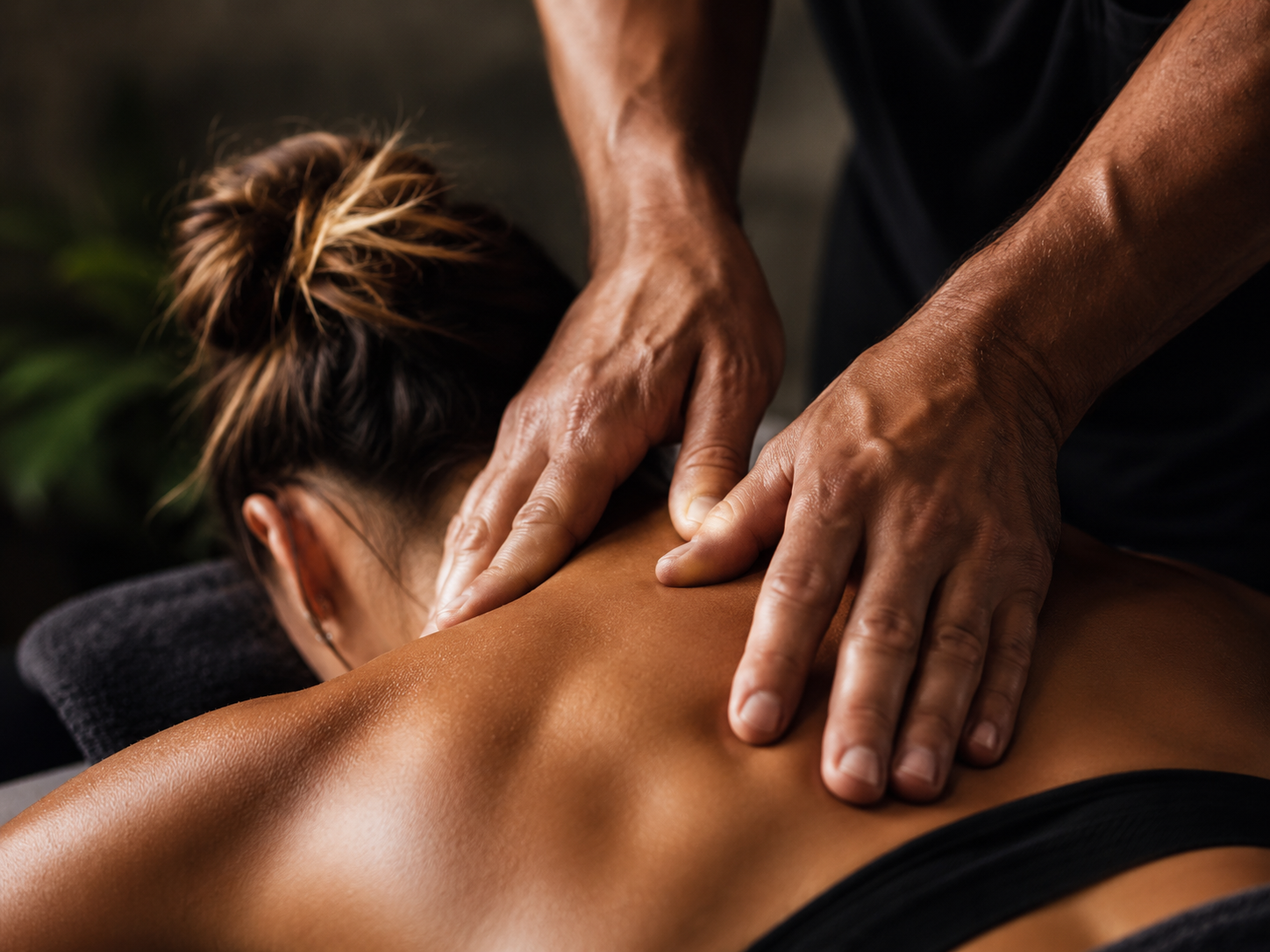 Hands providing deep tissue recovery work